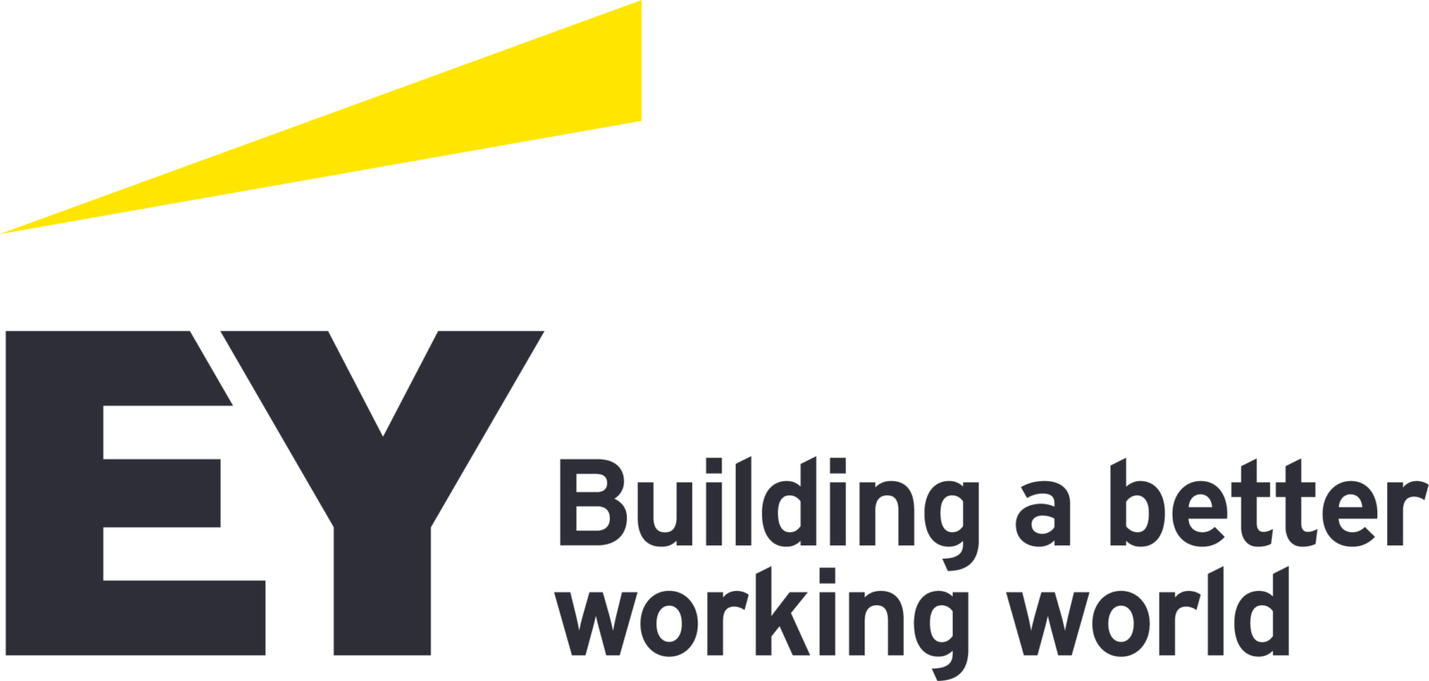 EY Logo Beam Tag Horizontal RGB OffBlack Yellow